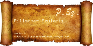Pilischer Szulamit névjegykártya